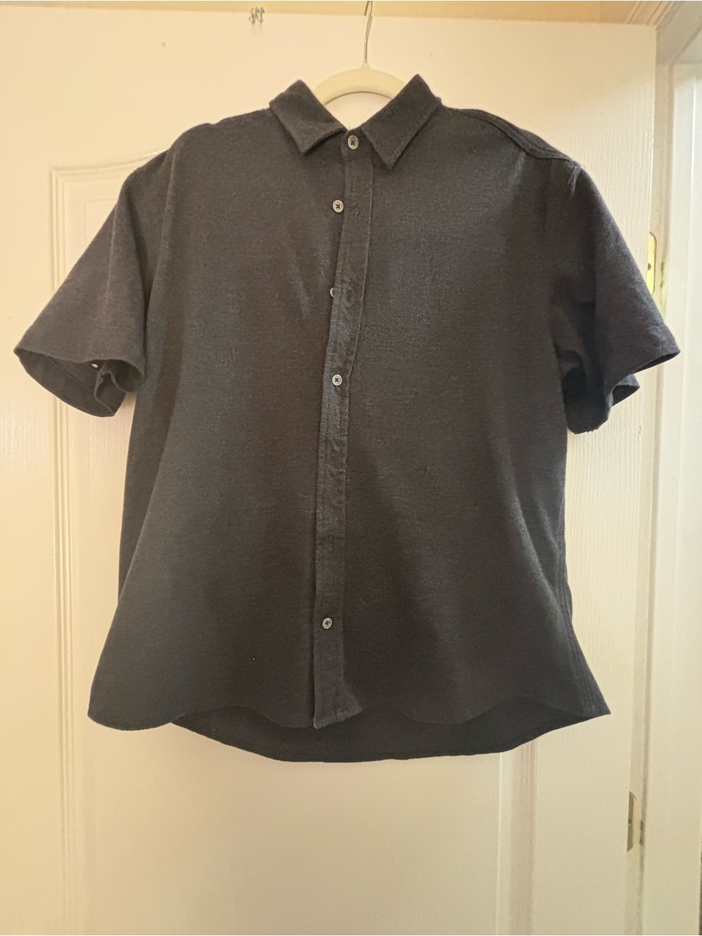 burnside Black Short-Sleeve Casual Button-Down Shirt